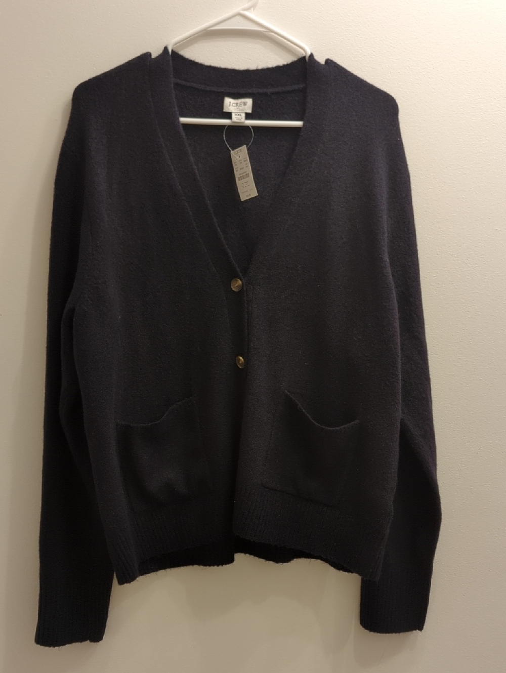 J. Crew Super Soft Black V-Neck Button Cardigan NWT